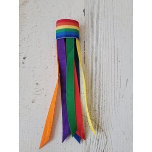 Mini Rainbow flyer flag ornament Xmas decor multicolor